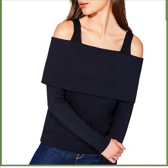 Revolve X Bailey 44 Soulmate Cold-Shoulder Long Sleeve Black Sweatshirt - Picture 3 of 8